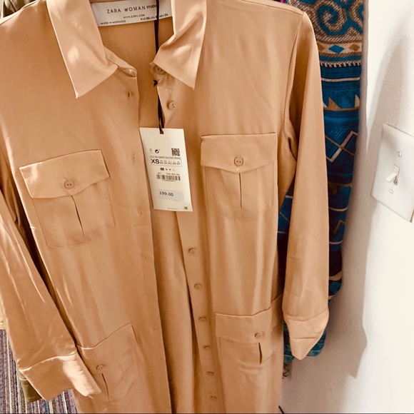 BLOGGERS FAVORITE ZARA STUDIO Long Shirt Dress - Picture 7 of 8